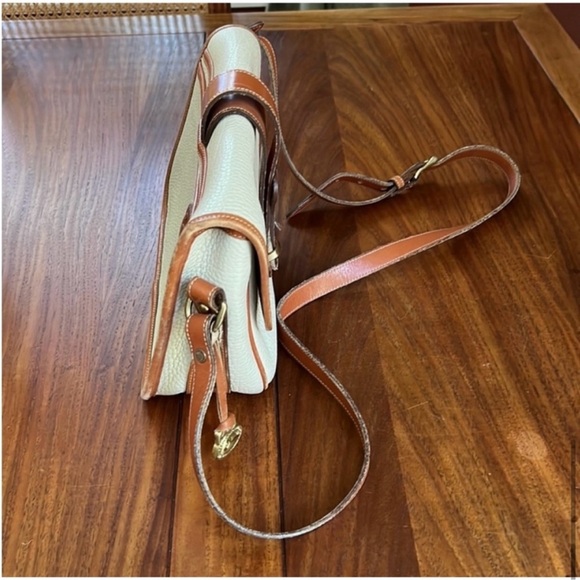 Dooney and Bourke Cream/Brown Leather Crossbody - Picture 12 of 12